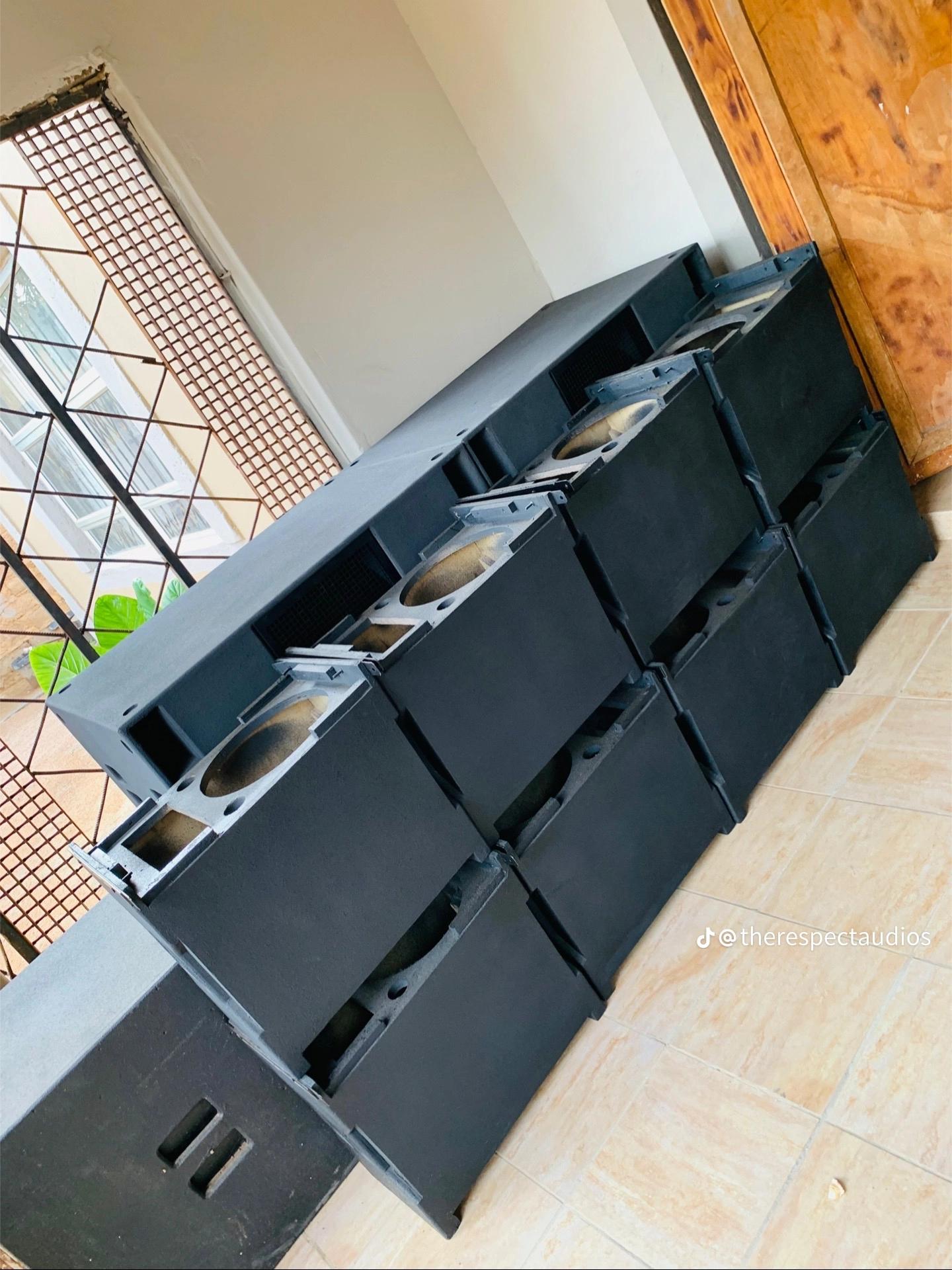 Tall speaker stacks by Respect Audios